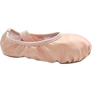 New Daydance Toddler Girls Size 6.5 Pink Ballet Flats PU Leather Dance Shoes